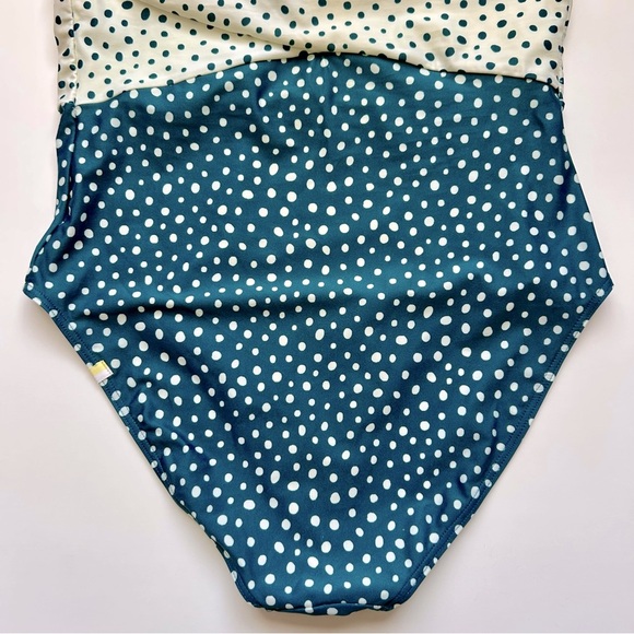 Summersalt The Ruffle Oasis One Piece Swimsuit On The Dot Seaweed Green White 8 - Picture 8 of 14